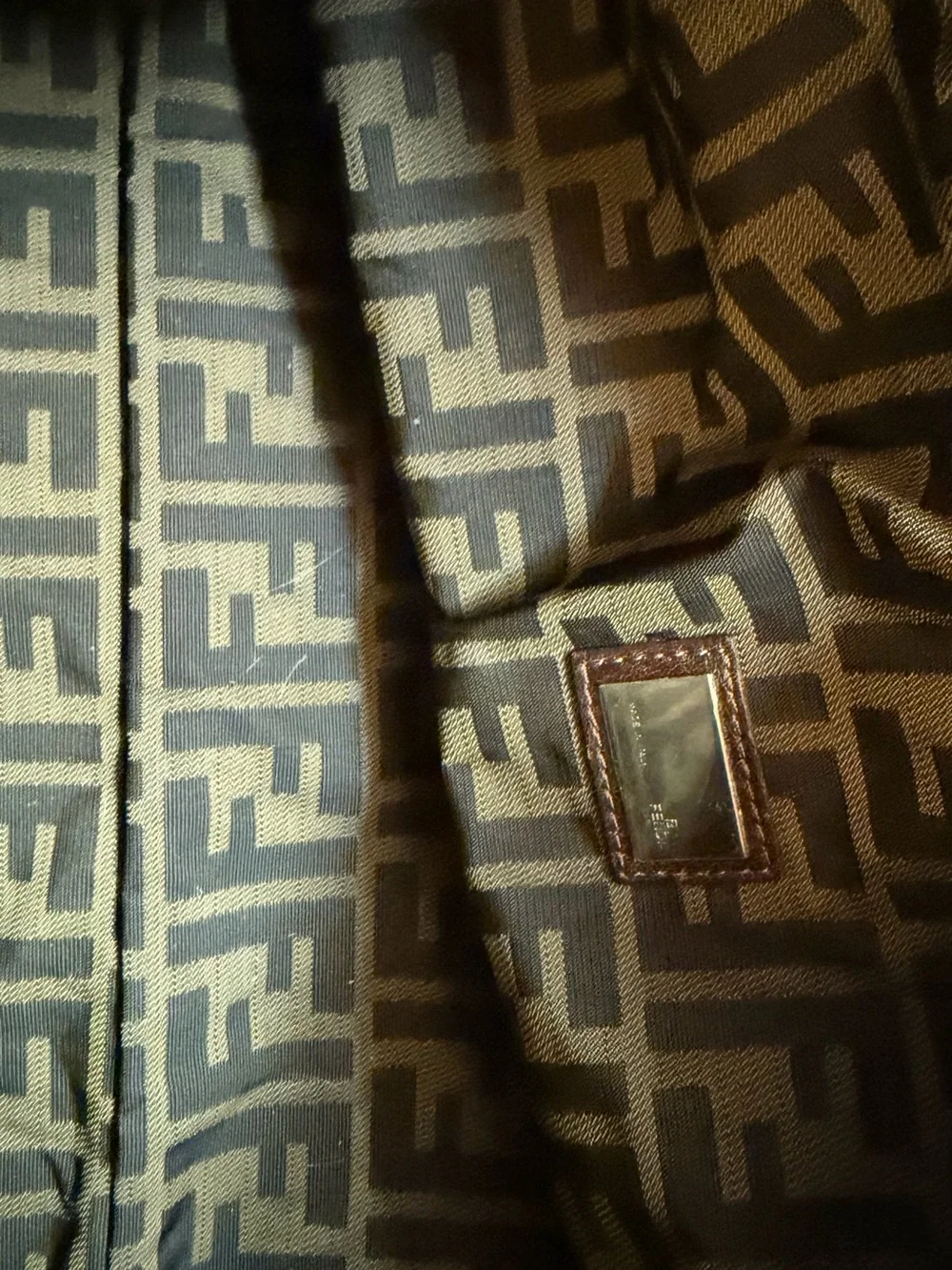 Fendi Brown Braided-Handle Leather Shoulder Bag